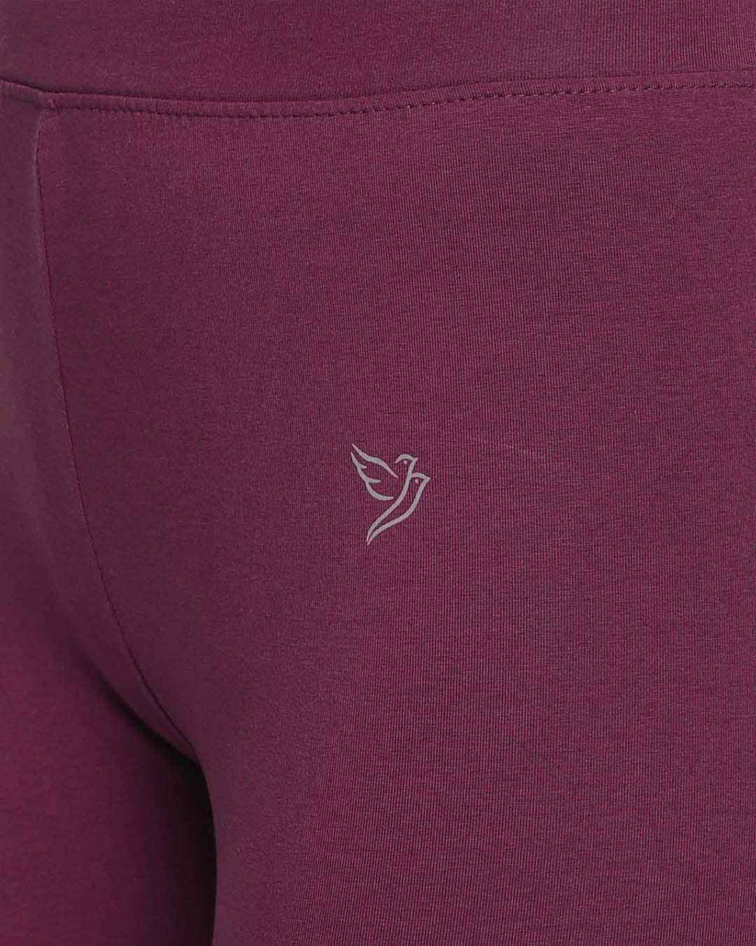 Twin Birds Ankle Legging - Grape Vine