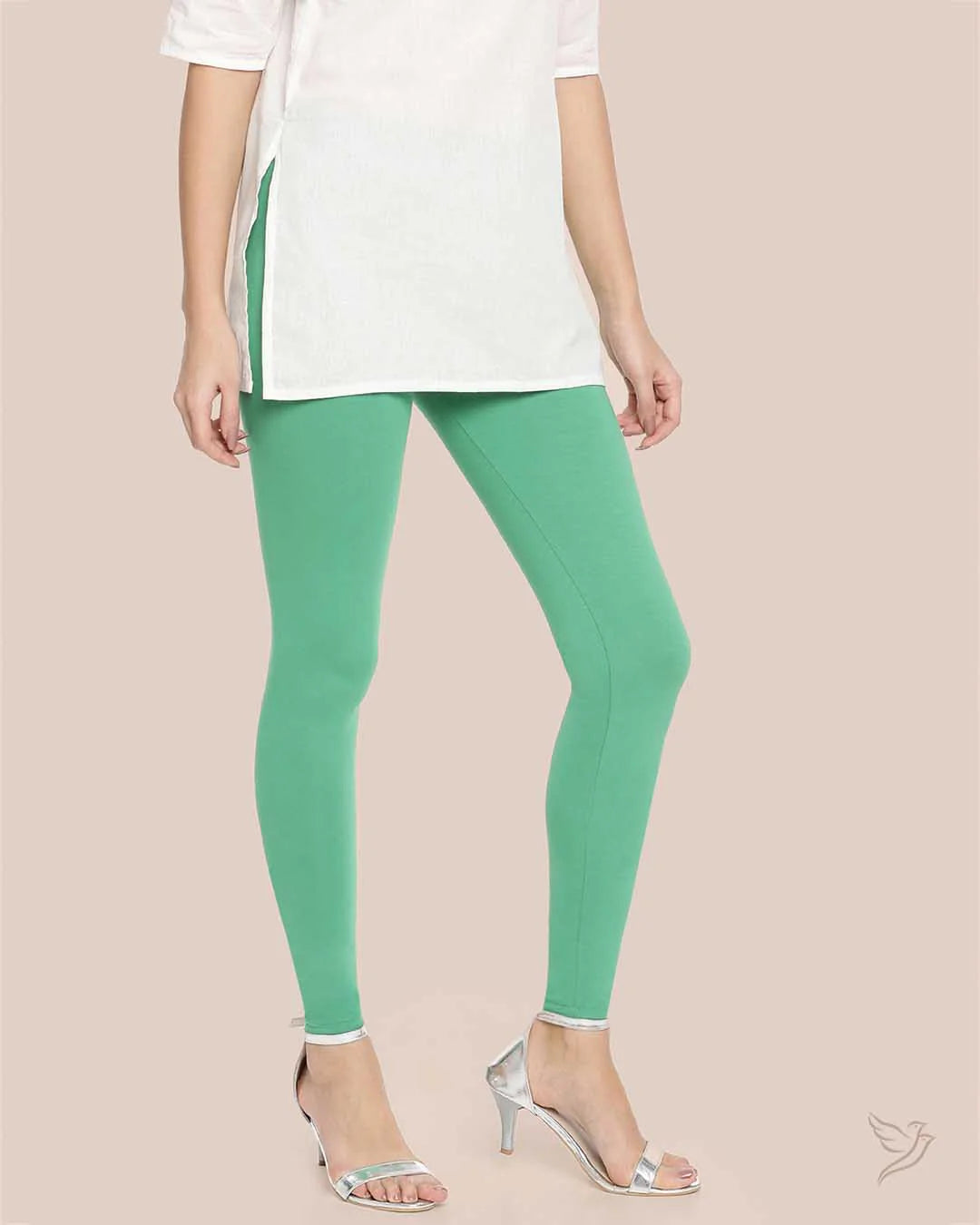Twin Birds Churidar Legging - Green Grass