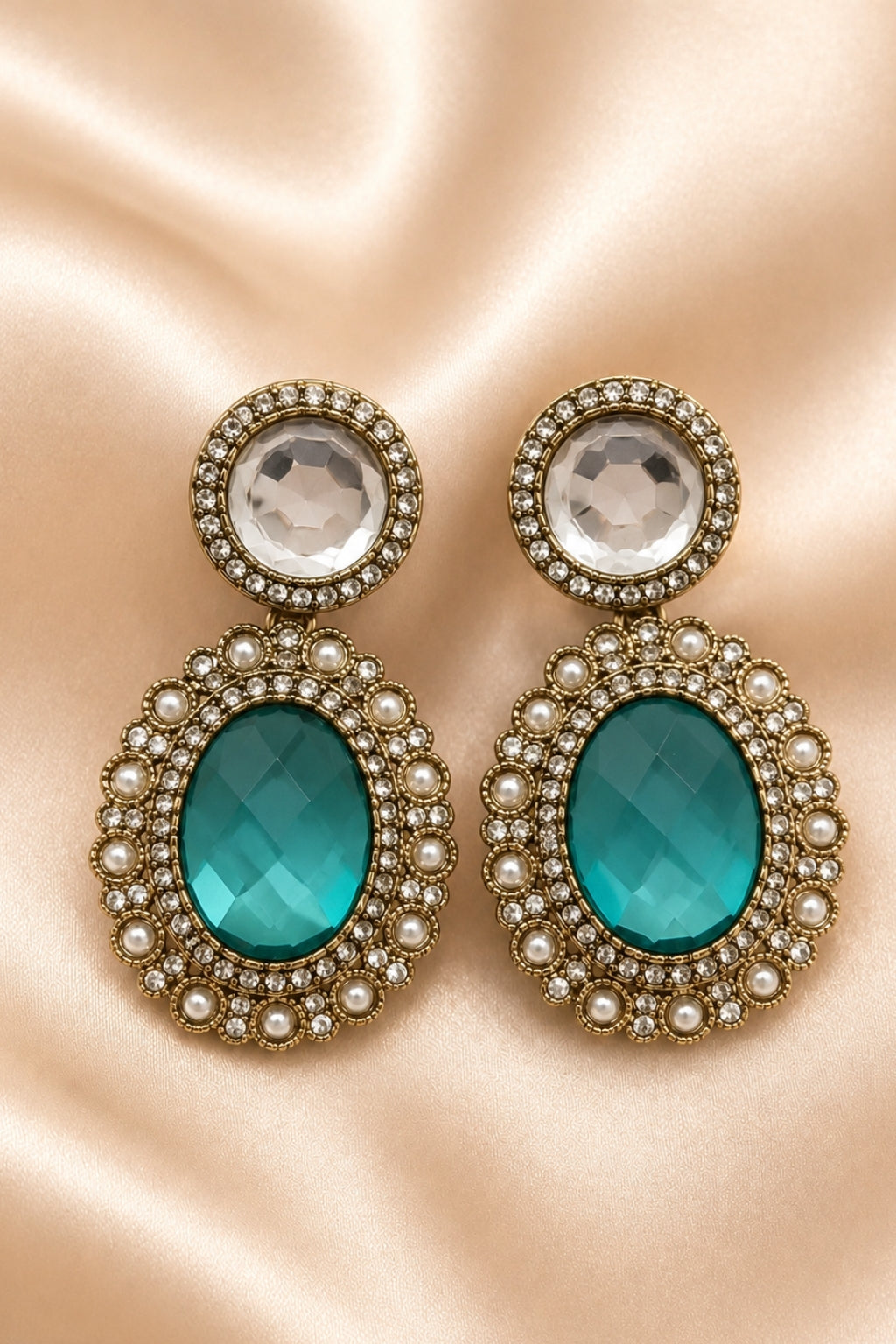 Firoza Emerald Earrings