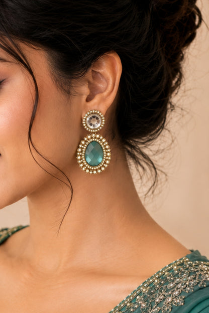 Firoza Emerald Earrings