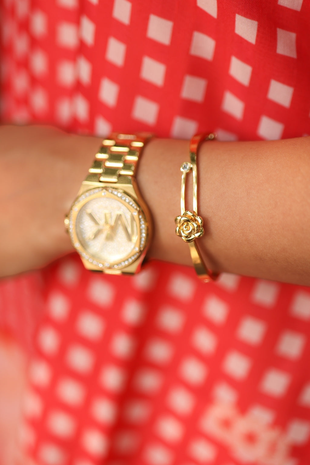 3D Rose Accent Bracelet