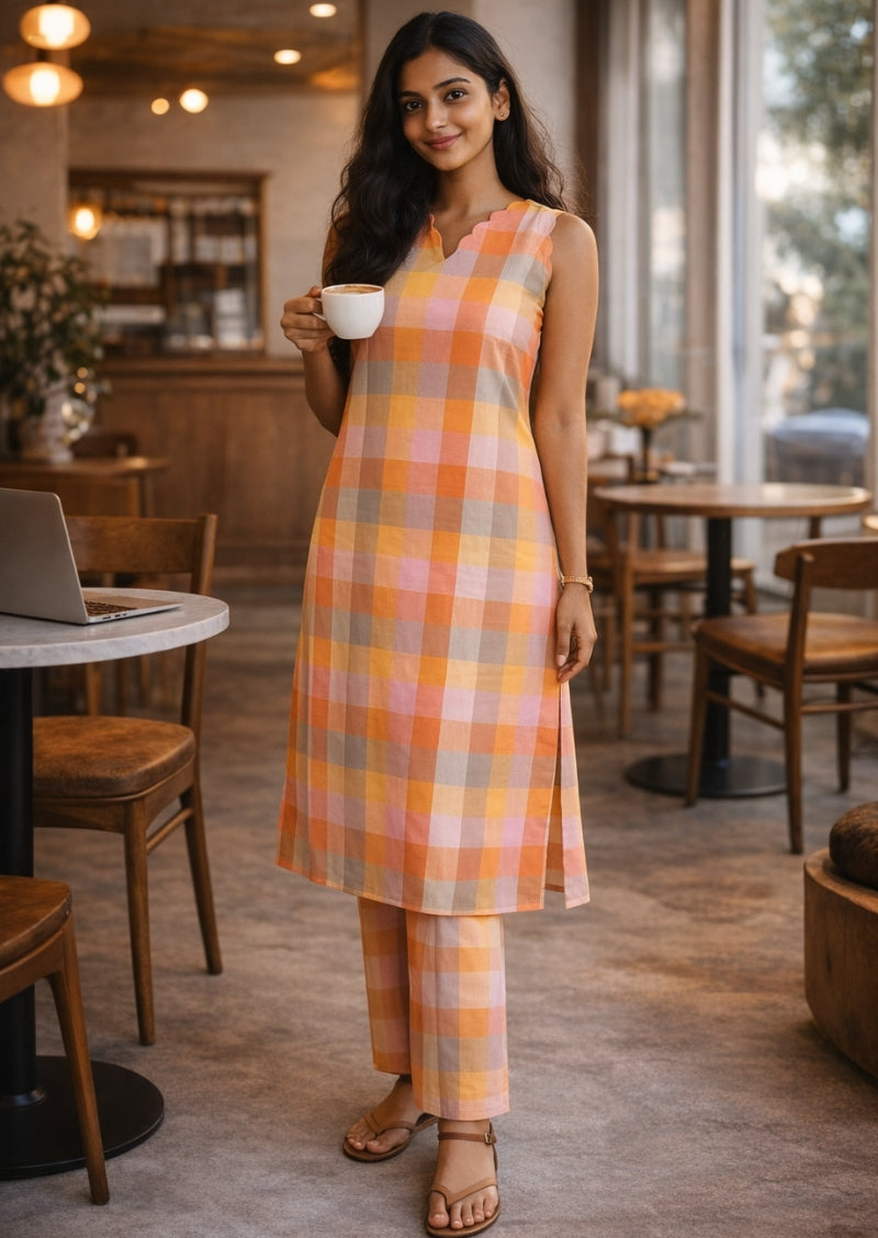Candy Plaid Top & Pant Set