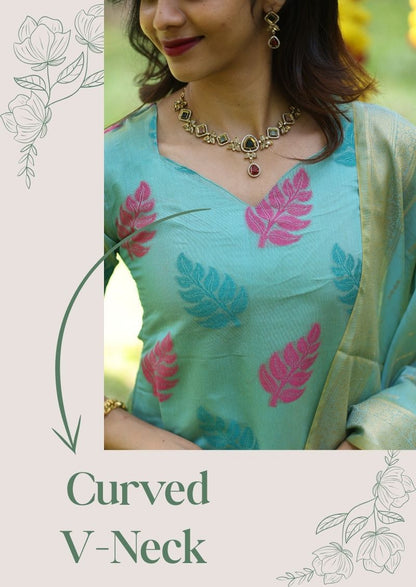 Aqua Leaf - Salwar Suit