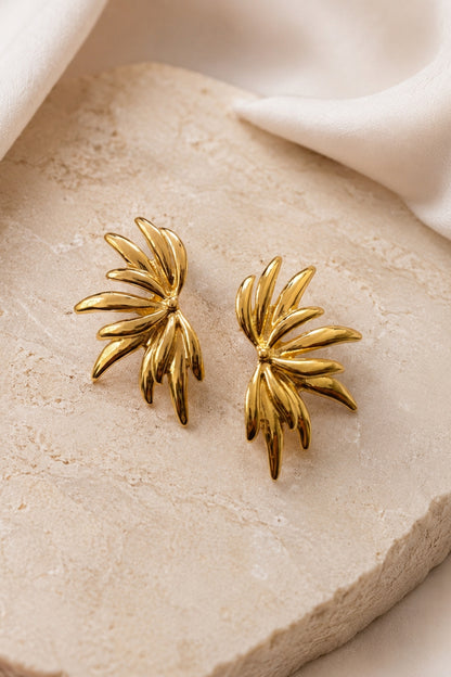Aureate Leaf Earrings
