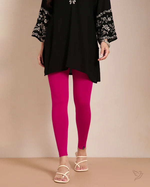 Twin Birds Ankel Legging - Rose Red