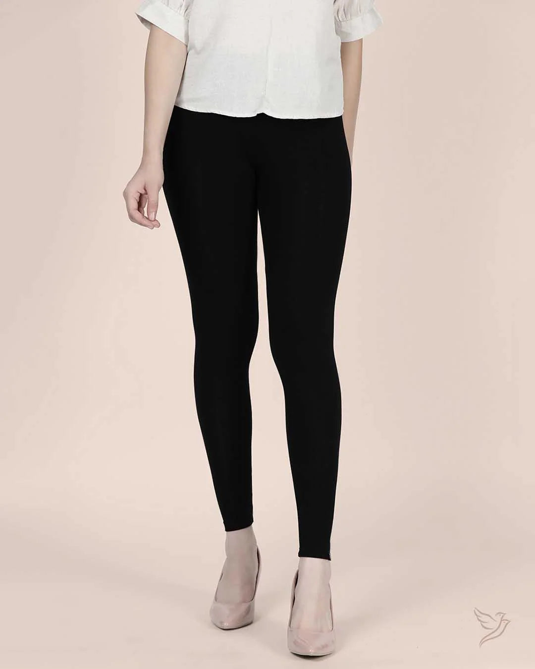 Twin Birds Ankle Legging - Black