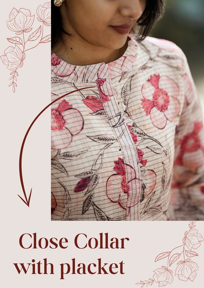 Bloomed Grid Kurti