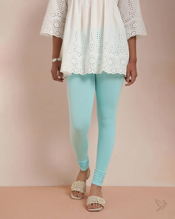 Twin Birds Churidar Legging - Aqua Marine