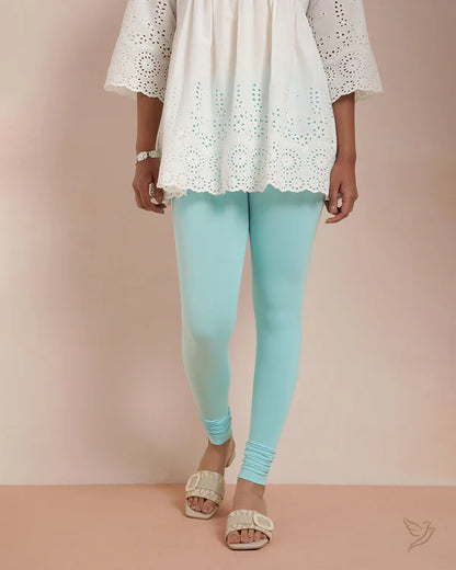 Twin Birds Churidar Legging - Aqua Marine