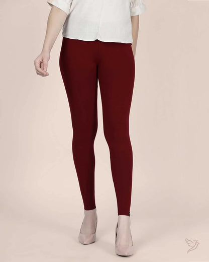 Twin Birds Ankle Legging - Cherry Berry