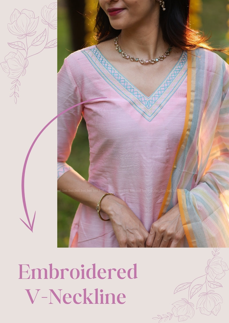 Petals Dawn Top & Dupatta Set