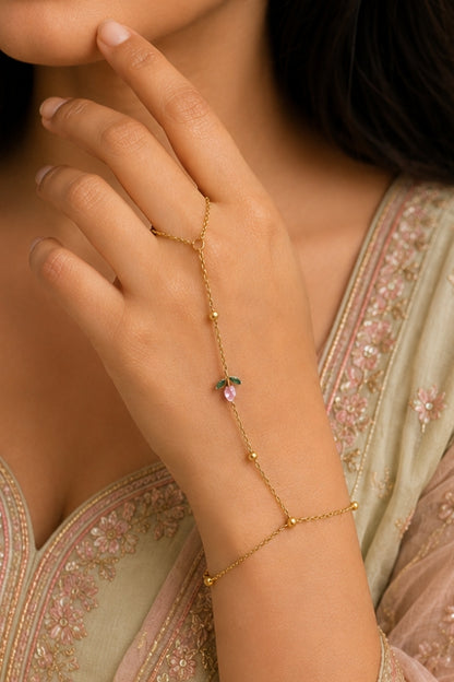 Rosy Bud Handchain