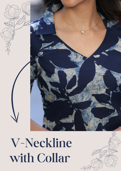 Indigo Veins Top & Pant Set