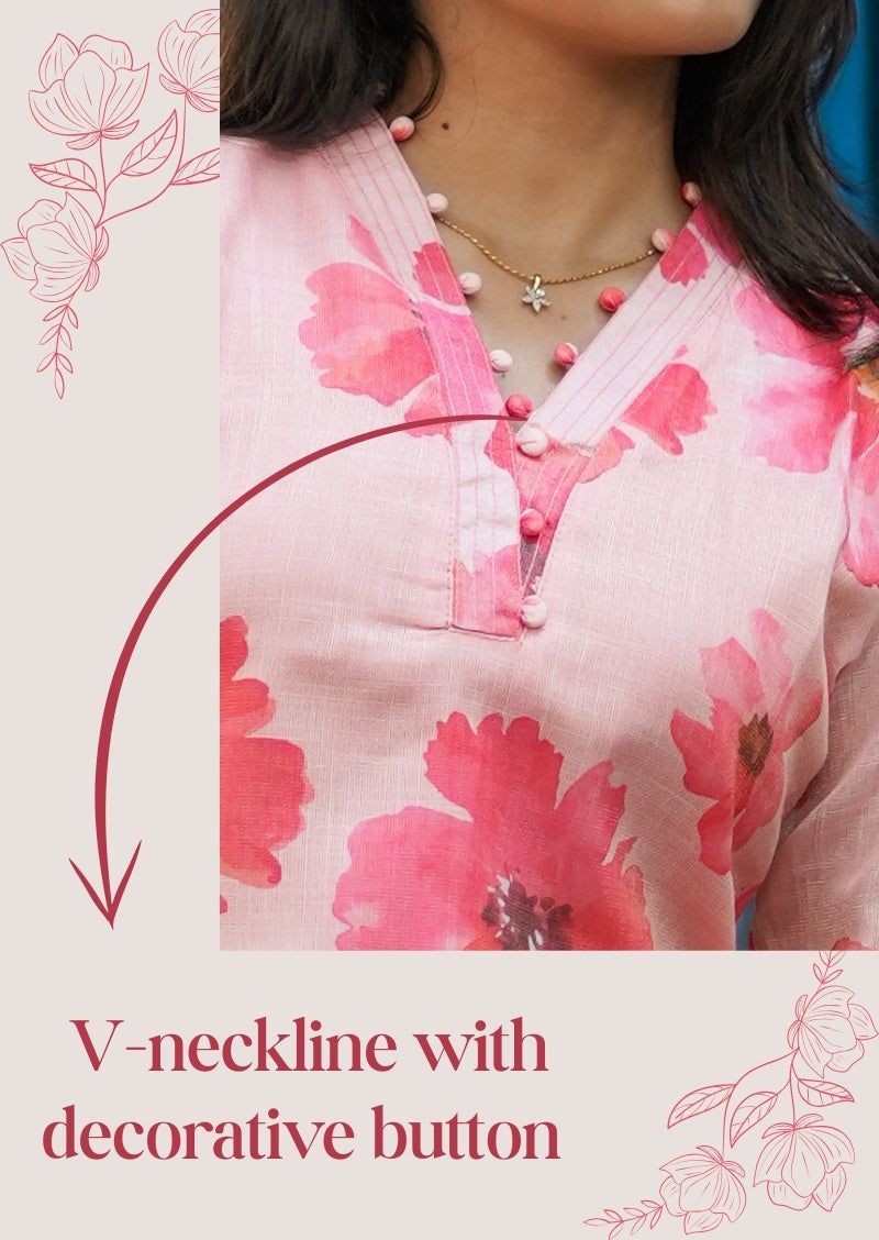 Floral Symphony Kurti