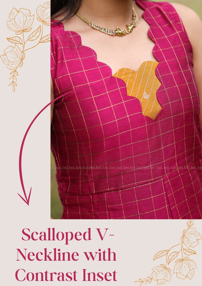 Banno Checks A line Top & Pant Set