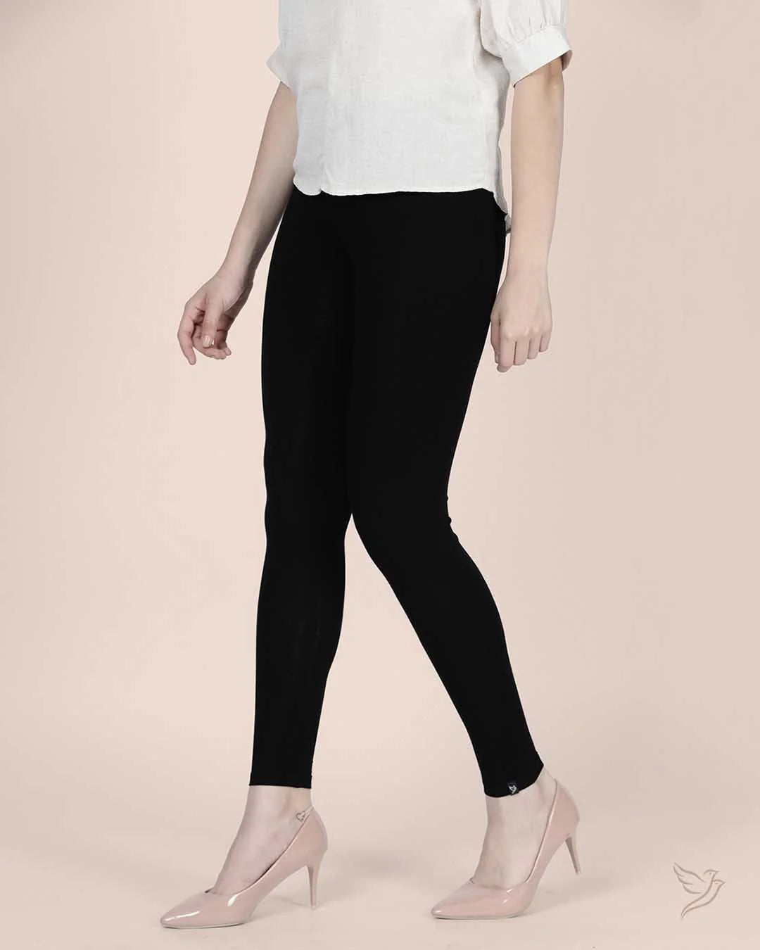 Twin Birds Ankle Legging - Black
