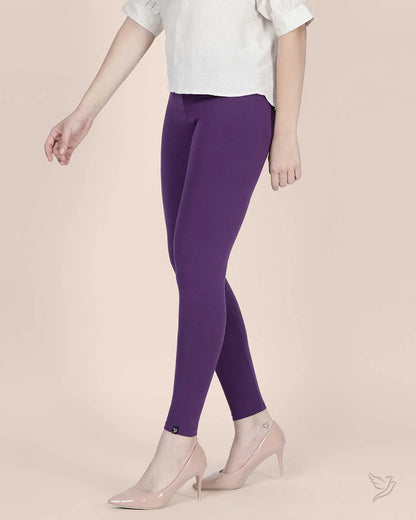 Twin Birds Ankle Legging - Beauty Berry