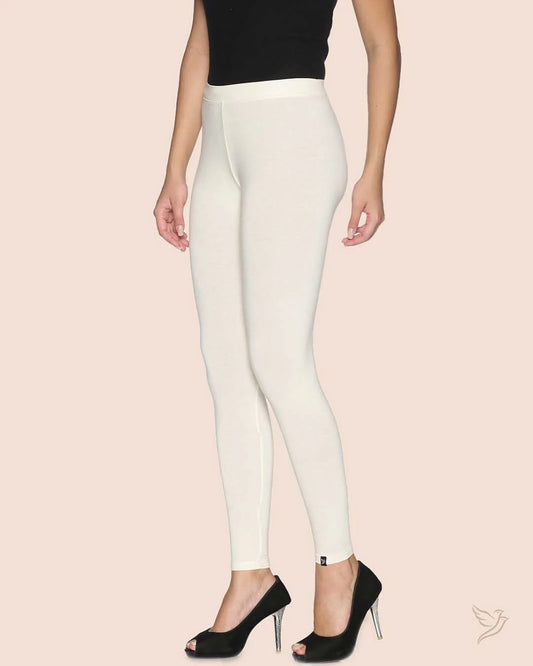 Twin Birds Ankle Legging - Vanilla