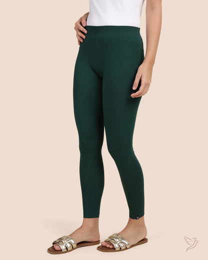 Twin Birds Ankle Legging - Green
