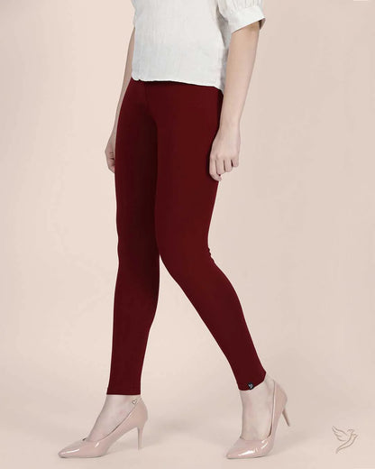 Twin Birds Ankle Legging - Cherry Berry