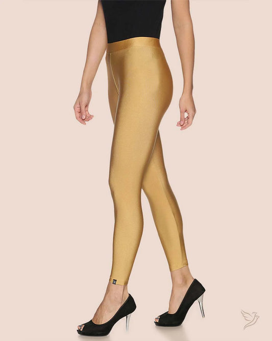 Twin Birds Shimmer Ankle Legging - Gold Mine