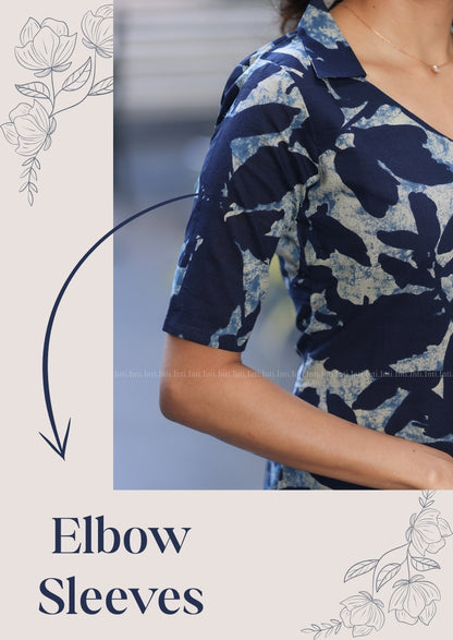 Indigo Veins Top & Pant Set