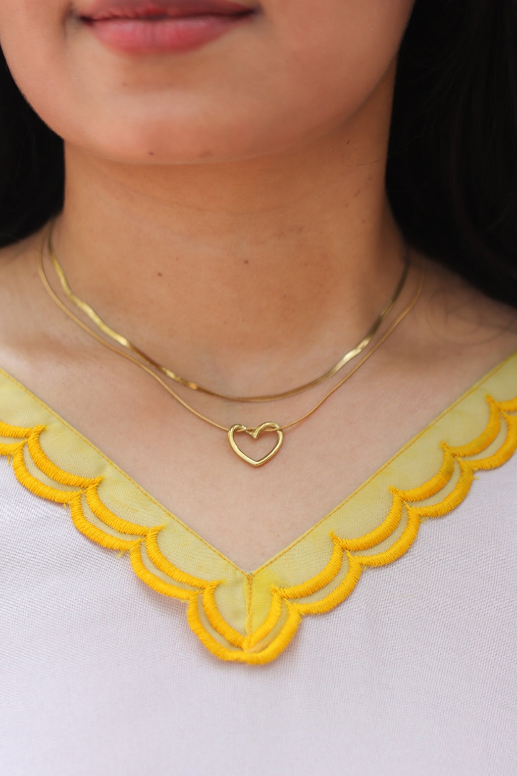 Layered Heart Pendant Neckchain