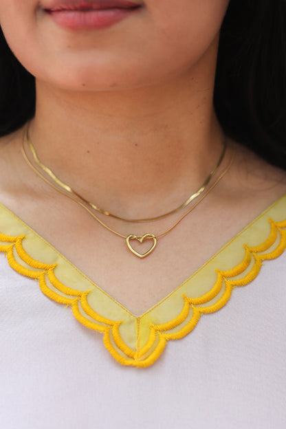 Layered Heart Pendant Neckchain