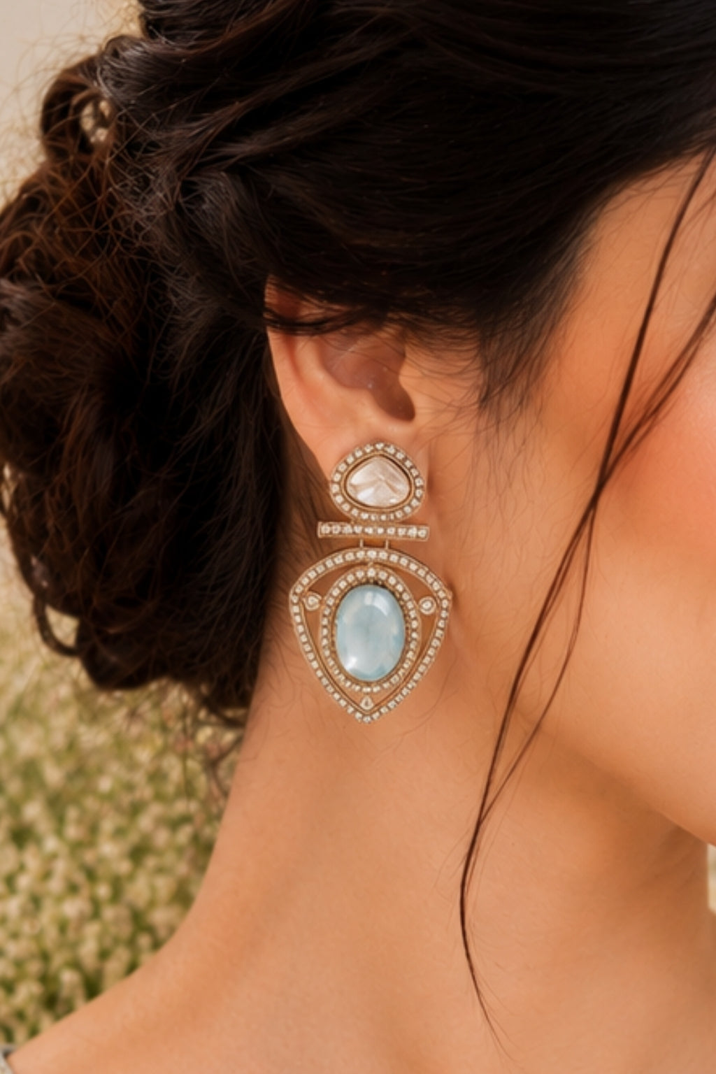 Sahar Blue Veil Earrings