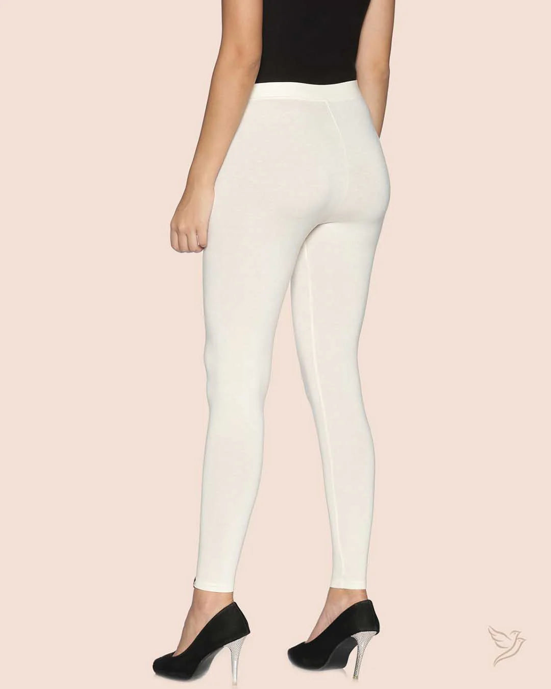Twin Birds Ankle Legging - Vanilla