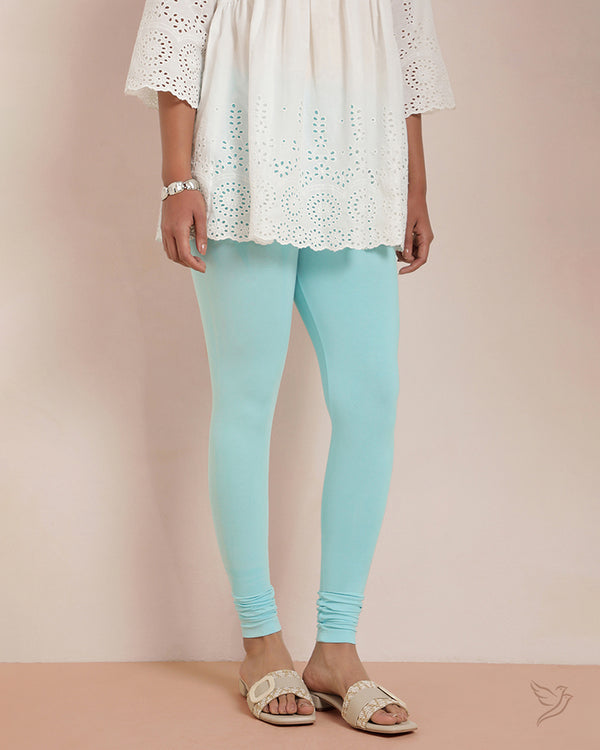 Twin Birds Churidar Legging - Aqua Marine