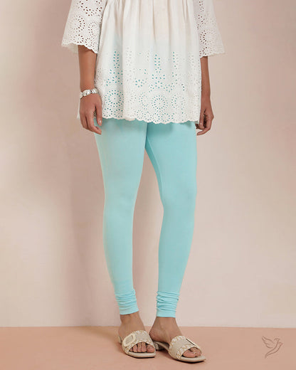 Twin Birds Churidar Legging - Aqua Marine