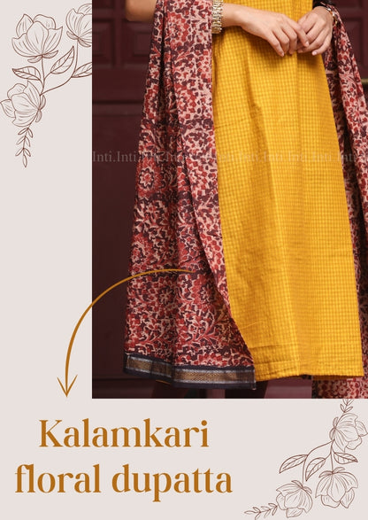 Dewy Amber Top & Dupatta Set