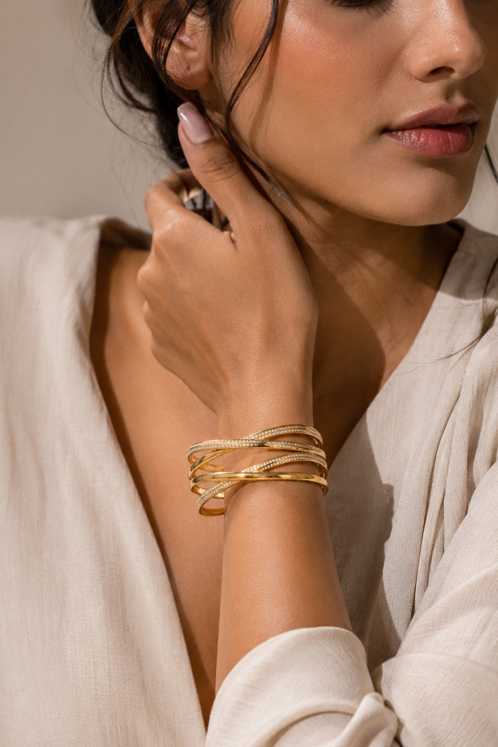 Twisted Shine Cuff Bracelet