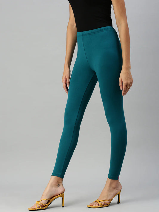 Prisma Ankle Legging - Peacock Green
