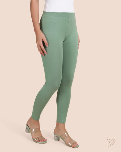 Twin Birds Ankle Legging - Mint Olive