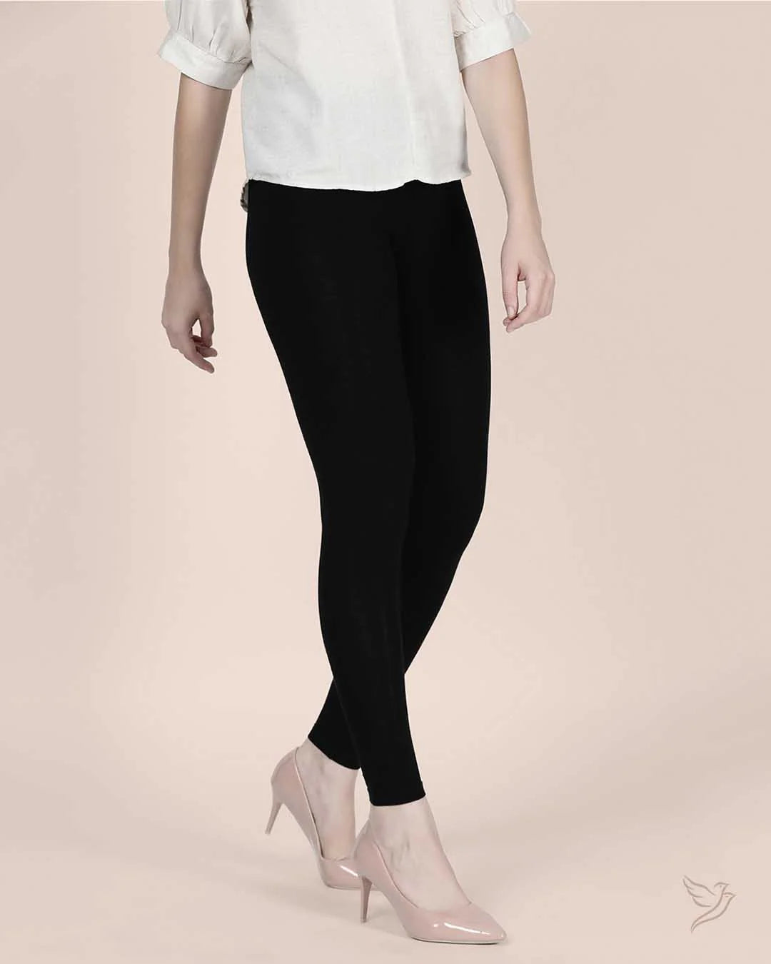 Twin Birds Ankle Legging - Black