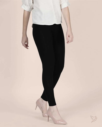 Twin Birds Ankle Legging - Black
