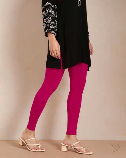 Twin Birds Ankel Legging - Rose Red
