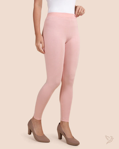 Twin Birds Churidar Legging - Peach Pink