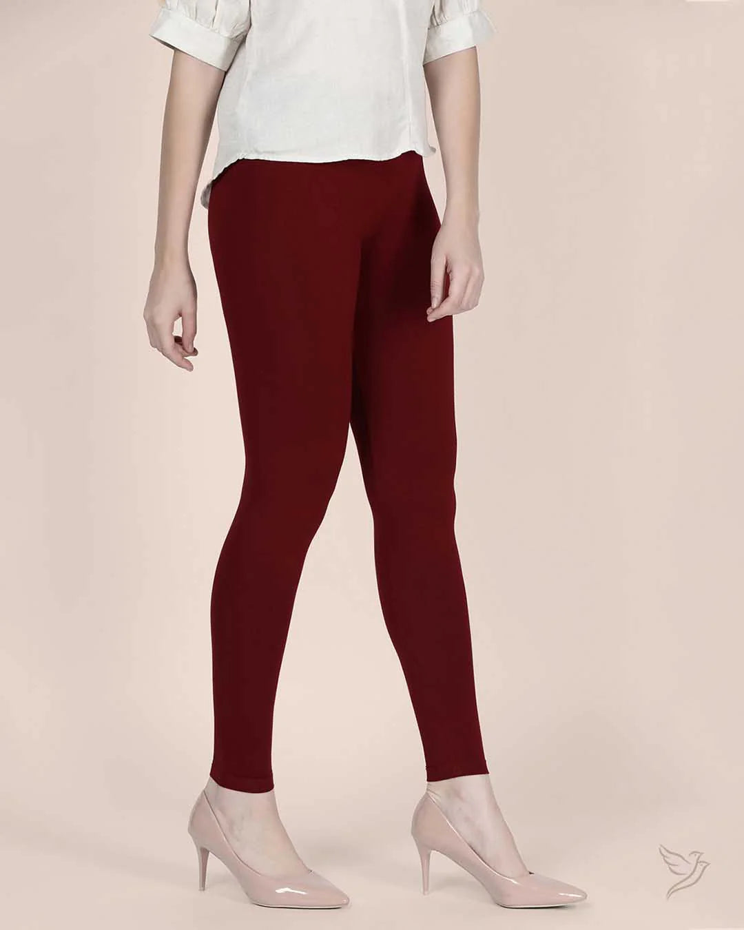 Twin Birds Ankle Legging - Cherry Berry