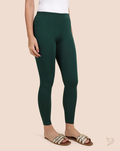 Twin Birds Ankle Legging - Green