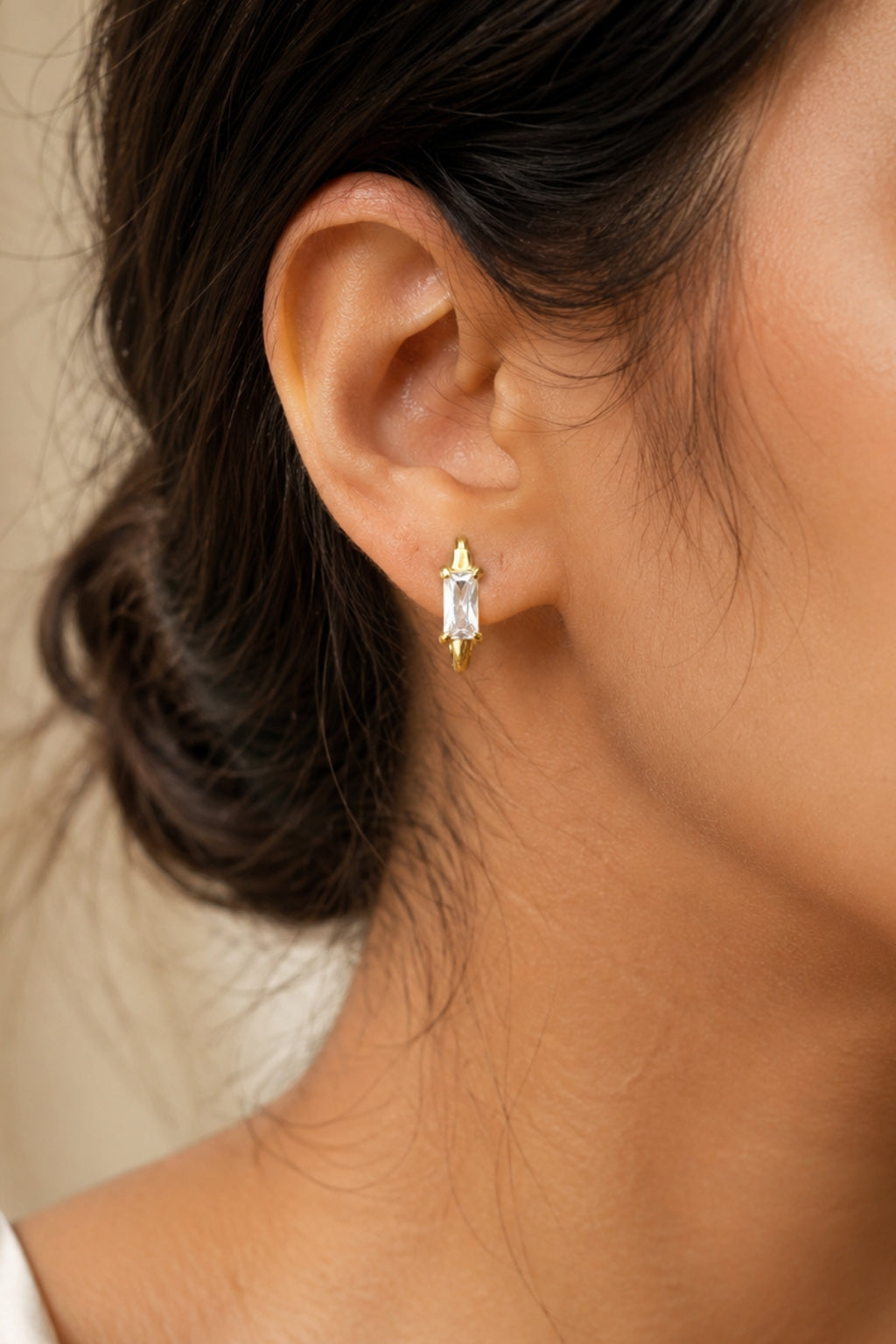 Emerald Cut Spark Earrings