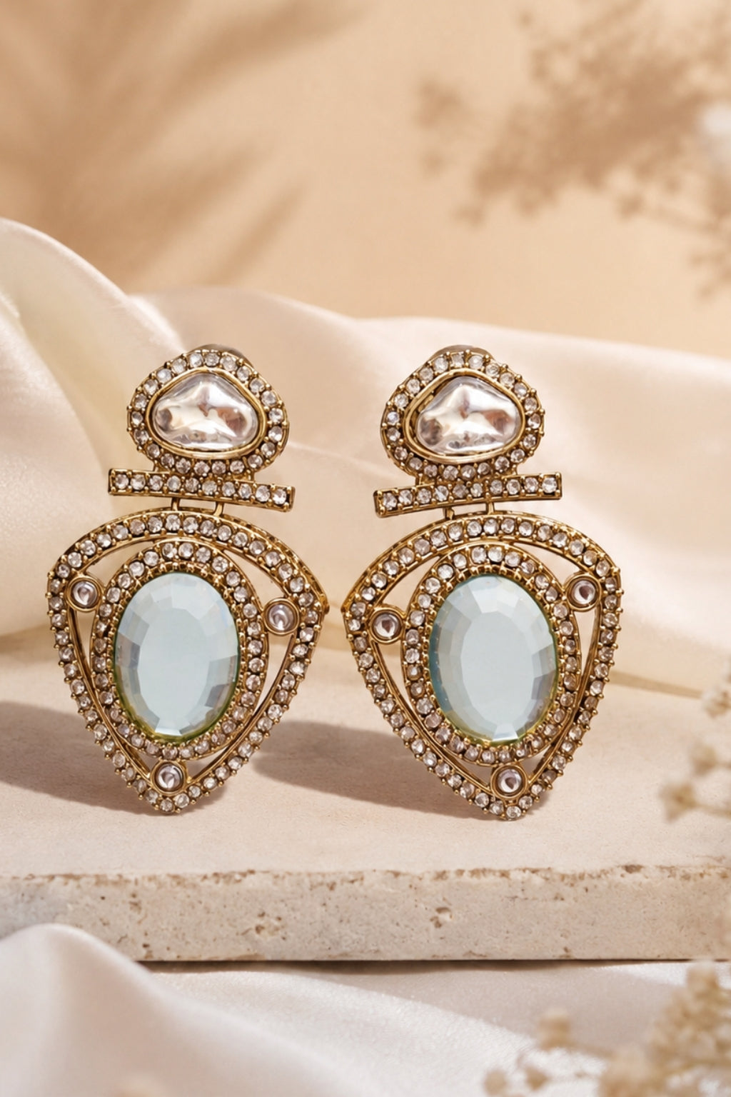 Sahar Blue Veil Earrings