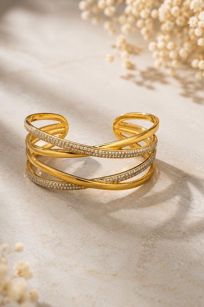 Twisted Shine Cuff Bracelet