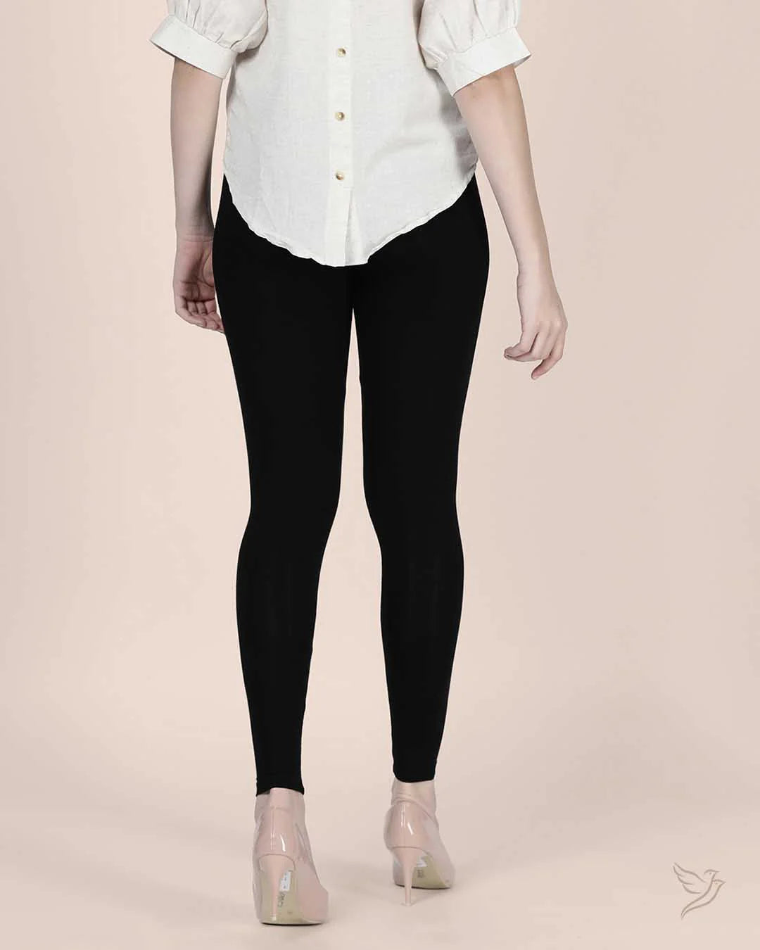 Twin Birds Ankle Legging - Black