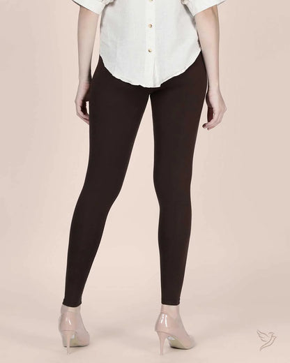 Twin Birds Ankle Legging - Dark Chocolate