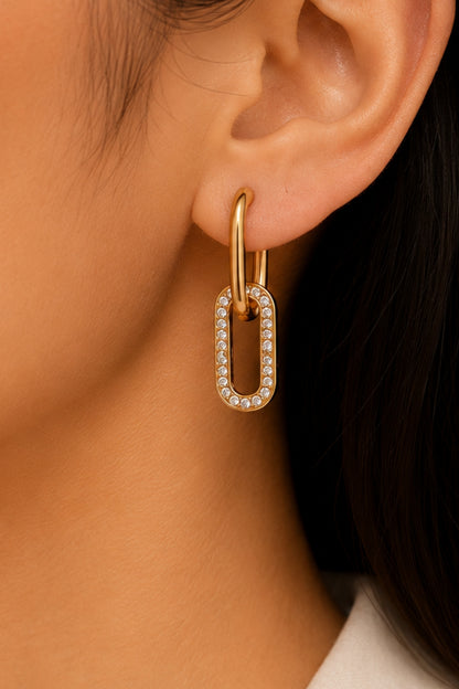 Oval Link Earrings