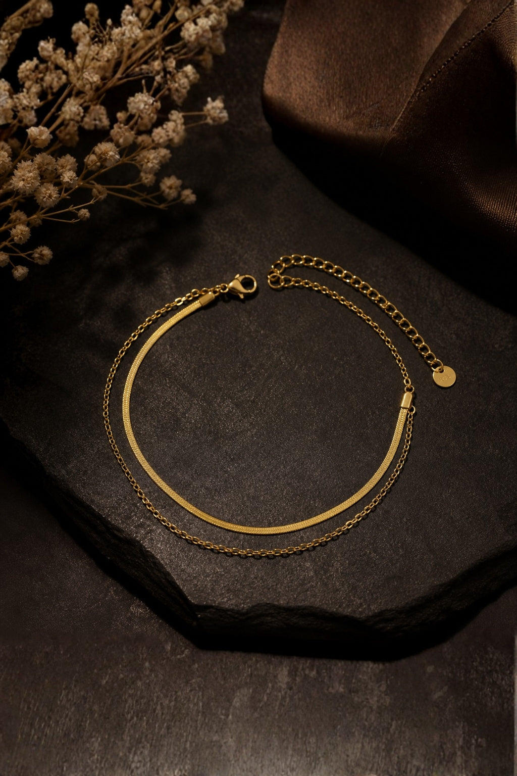 Signature Stack Layer Anklet