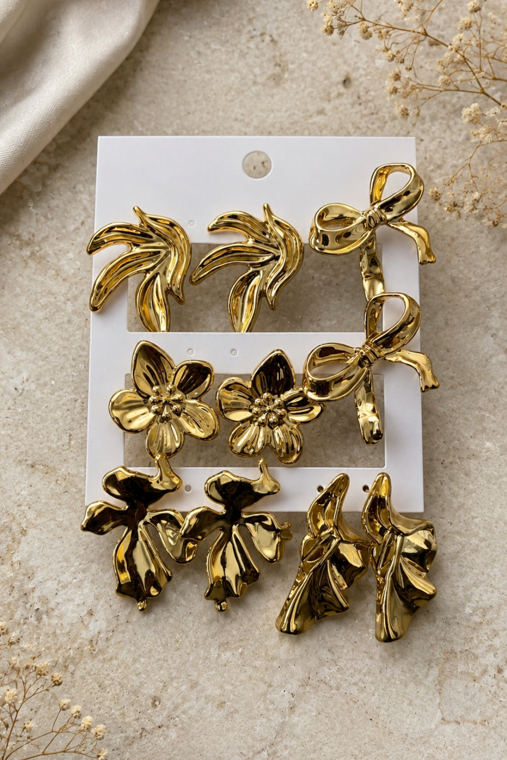 Sculpted Petals Earrings Pack